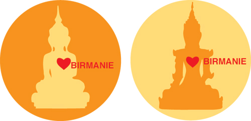 Badge pour la Birmanie