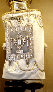 Torah Scrolls in white for Yom Kippur