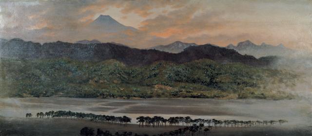 Vue du mont Fuji depuis Makigahara, de Takahashi Yuichi (1828-1894).