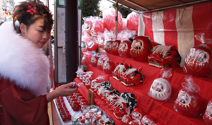 Aome Daruma Market, Sumiyoshi Jinja青梅だるま市　住吉神社