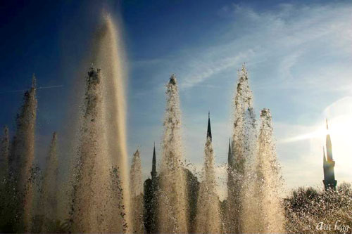 Mosque, Waters and and Sky