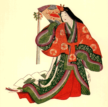 COURT LADY'S FULL DRESS IN THE HEIAN PERIOD