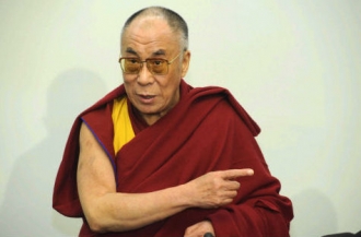 Le dalaï lama en Pologne le 12 décembre 2008.