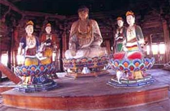 Temple intérieur de la pagode Shakyamuni de Fogong