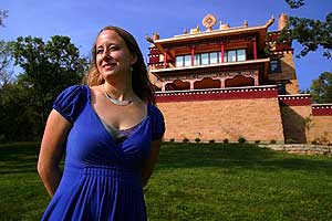 Isadora Gabrielle Leidenfrost is a spiritual textiles historian whose new documentary will benefit the Deer Park Buddhist Center in Oregon, pictured here.