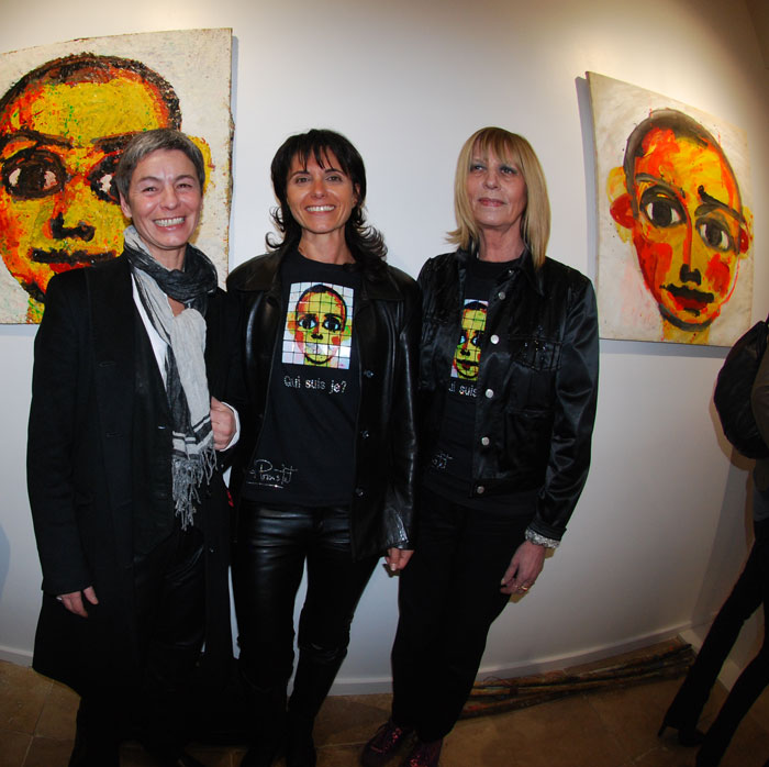 Emmanuelle Ansellem (artiste), Véra Ansellem, Martine Duhamellors du vernissage le 5 Mars