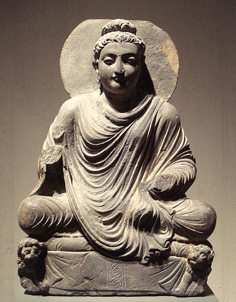 Seated Buddha, Gandhara, 2nd century CE.
