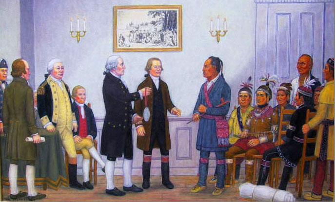 George Washington presenting Red Jacket the famous Medal, at Philadelphia March 1792,