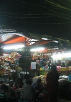 night stalls on way to Yangon