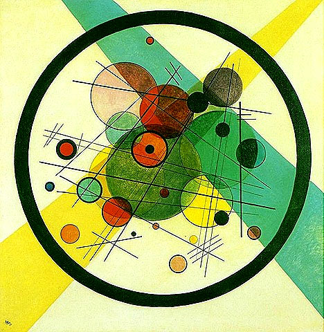 Kandinsky compare la vie spirituelle de l’humanité à un grand Triangle semblable à une pyramide et que l’artiste a pour tâche et pour mission d’entraîner vers le haut par l’exercice de son talent. La pointe du Triangle est constituée seulement de quelques individus qui apportent aux hommes le pain sublime. Un Triangle spirituel qui avance et monte lentement, même s’il reste parfois immobile. Durant les périodes de décadence les âmes tombent vers le bas du Triangle et les hommes ne recherchent que le succès extérieur et ignorent les forces purement spirituelles