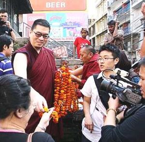 Meeting the people: Tsem Tulku Rinpoche applies his own experiences and interests, including pop music, in spreading the Dharma.