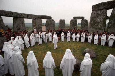 Druids at Stonehenge on the Summer Solstice