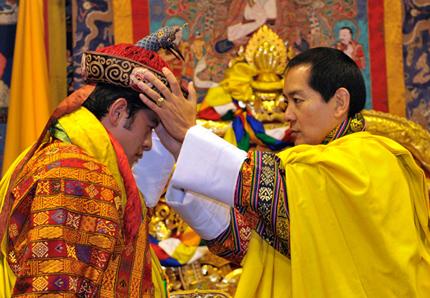 Cérémonie de couronnement du jeune roi, Jigme Khesar Namgyel Wangchuck, Thimphu le 6 Novembre 2008.