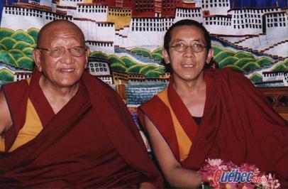 De plus en plus de moines bouddhistes visitent Québec. Guéshé Dawa La, abbé du monastère du Dalaï-Lama (Namgyal), est venu rencontrer Lama Lobsang Samten en octobre 2007.