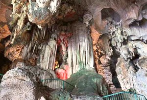 The rock formations inside Kek Lok Tong (Cave of Great Happiness) located at Rapat Setia, Ipoh