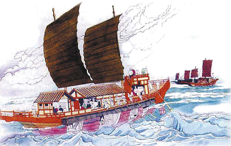 Japanese ambassadorial delegations sailing to China during the Tang Dynasty