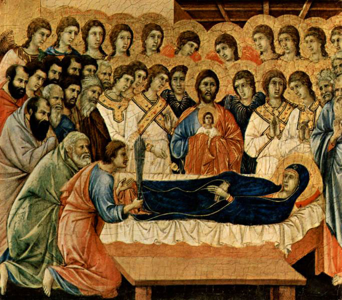 A Dormição de Maria, por Duccio di Buoninsegna