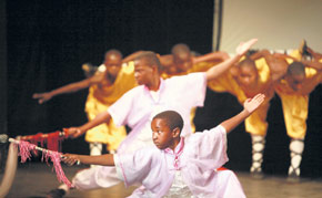 FOCUSED FUN: Orphans from the Amitofo Care Centre in Malawi perform Chinese martial arts taught by masters from the Shaolin Temple in China. The group are touring South Africa to raise awareness and funds.
