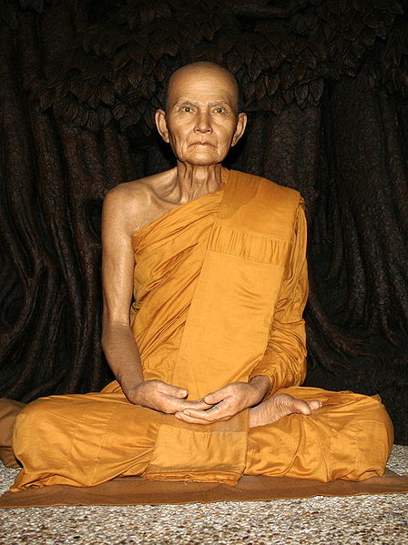 Wax sculpture of Ven. Ajahn Mun