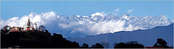 Swayambhu Stupa in Kathmandu, Nepal.