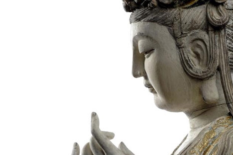 Guanyin-Kannon. Chine, XIIIe ou XIVe siècle. L’œuvre phare de l’actuelle exposition.