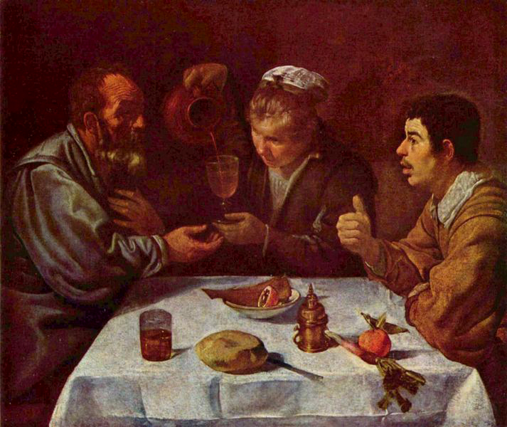 Le repas vu par Diego Velazquez