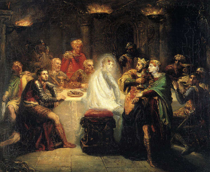 The Ghost of Banquo by Théodore ChassériauDans un repas, où est le fantôme...?