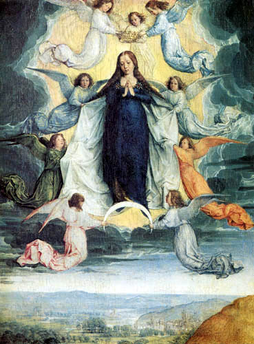 L'Assomption de la Vierge peint par Michel Sittow, vers 1500.