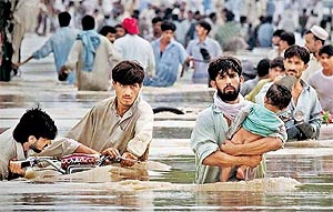 An estimated 14 to 20 miilion people have been effected by floods in Pakistan, with up to 1600 people dead according to UN estimates
