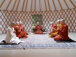 Bhikkunies from the Aranya Bodhi Hermitage in Vassa