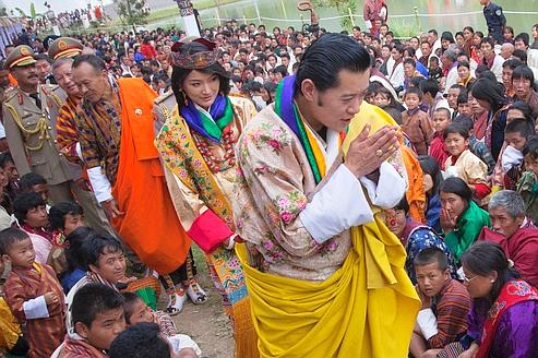 Le «roi-dragon» Jigme Khesar Namgyel Wangchuck et son épouse Jetsun Pema