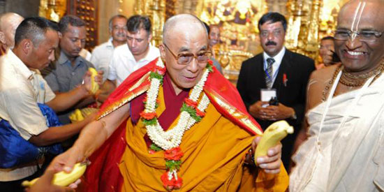 Le dalaï lama à Bangalore le 5 juillet 2013 [- / AFP]