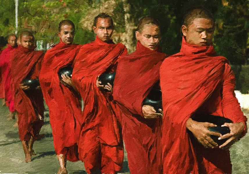 Bhikkhus Pindapath