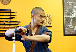 Shifu Wang Bo, 24, practices Shaolin-style Kung Fu at his martial arts studio. Photos by Esther Kang
