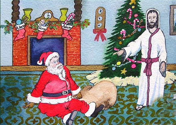 Quand Jésus rencontra le père Noël...