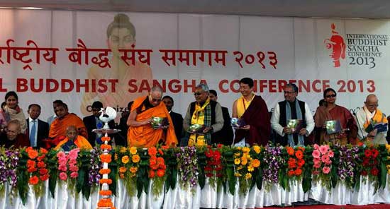 His Holiness the fourteenth Dalai Lama at the First International Sangha Conference