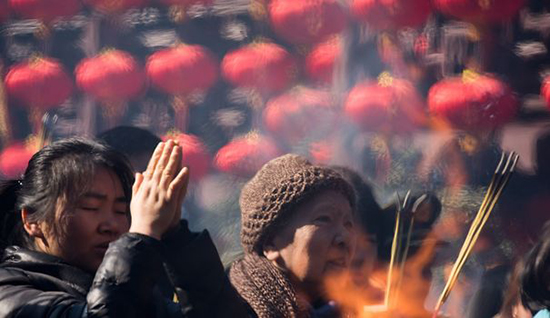Célébration du nouvel an chinois le 19 février 2015 à Shanghai