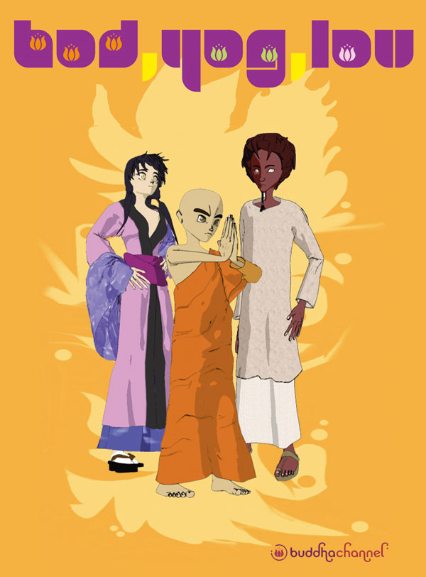 Bod, Yog, Lov, le dessin animé de Buddhachannel