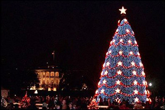 The 2001 National Christmas Tree took on patriotic colors in the wake of the Sept. 11 terror attacks